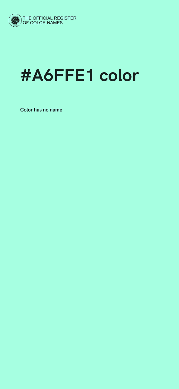 #A6FFE1 color image