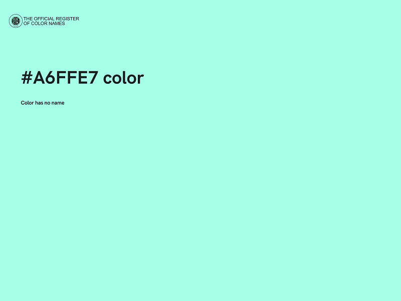 #A6FFE7 color image