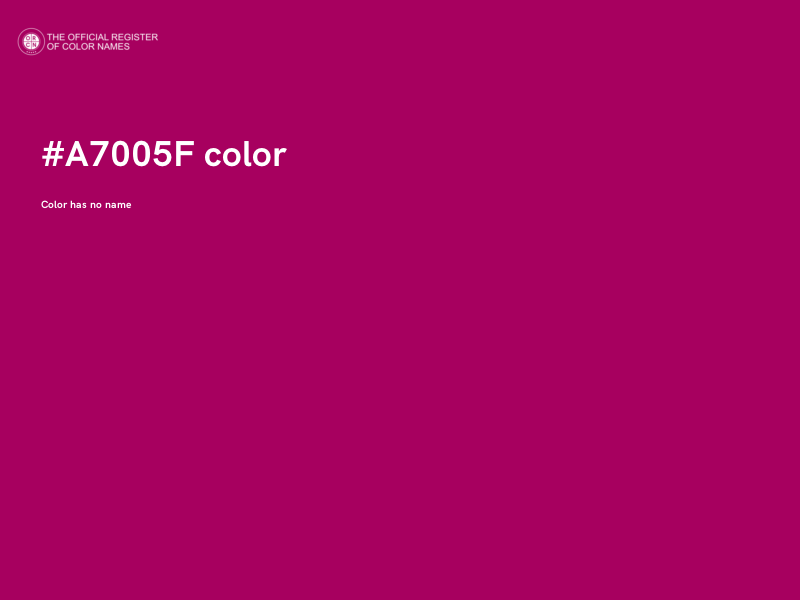 #A7005F color image