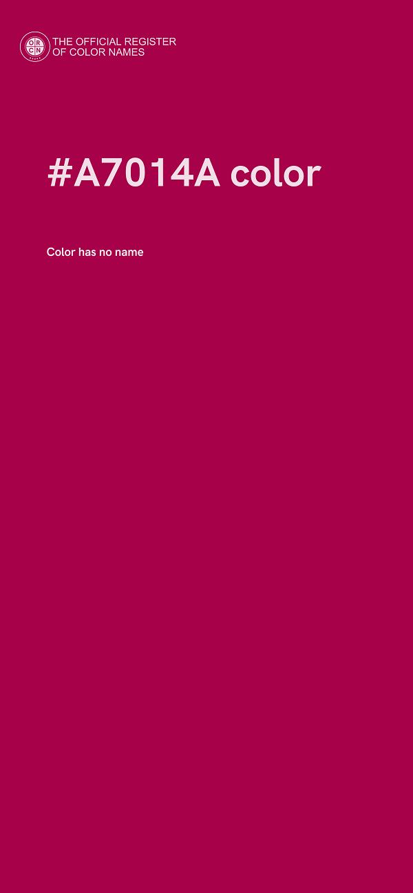 #A7014A color image