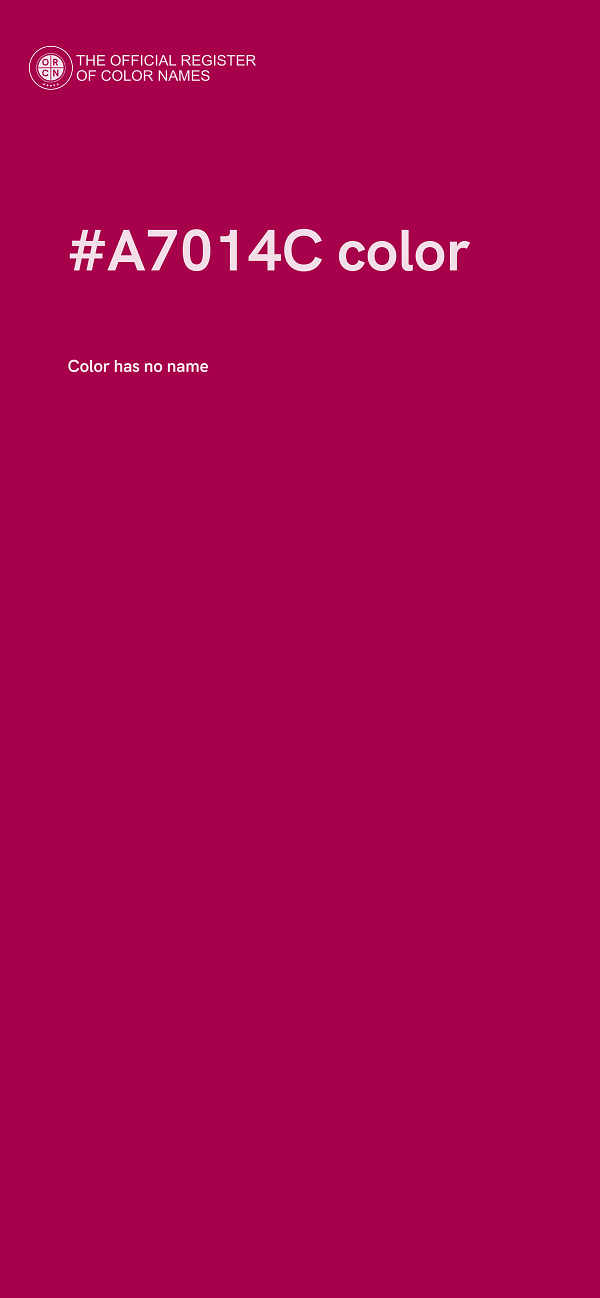 #A7014C color image