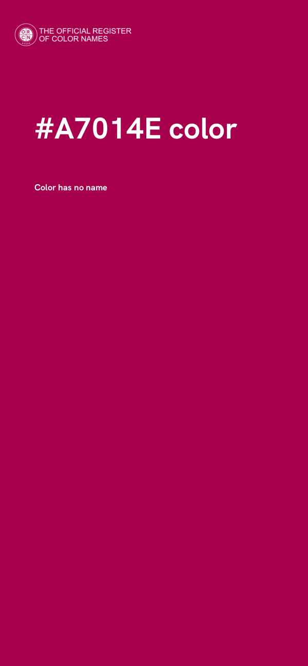 #A7014E color image