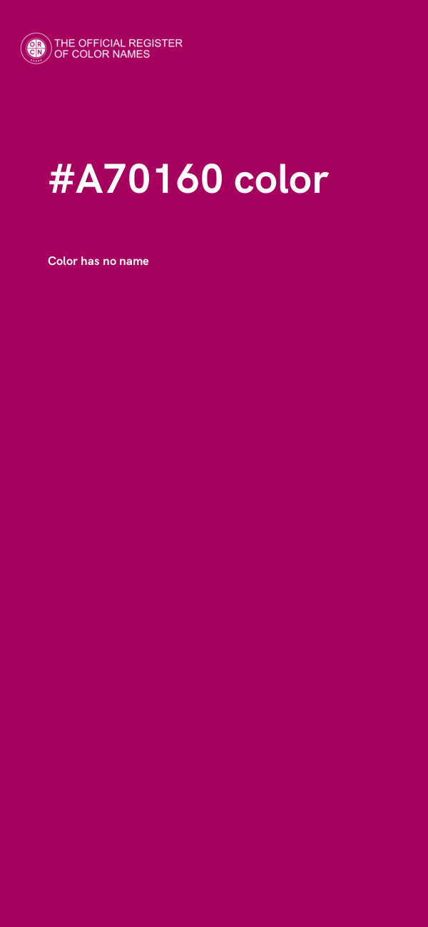 #A70160 color image