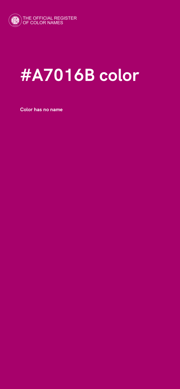 #A7016B color image