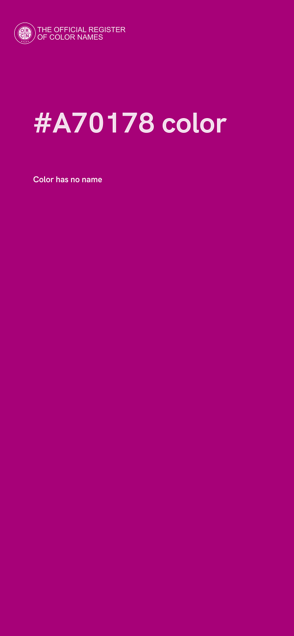#A70178 color image