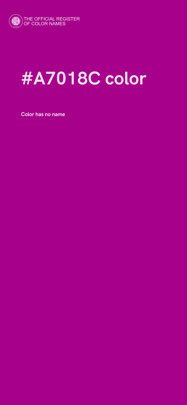 #A7018C color image