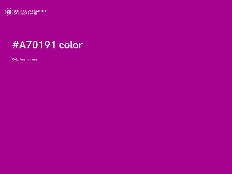 #A70191 color image