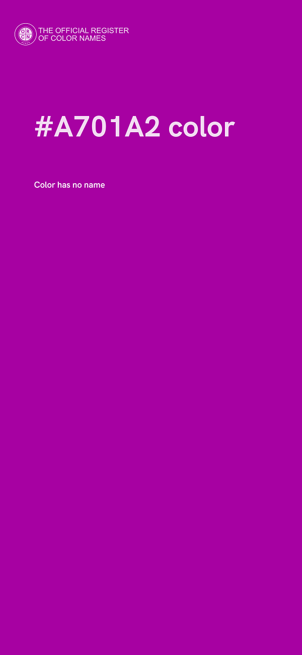 #A701A2 color image