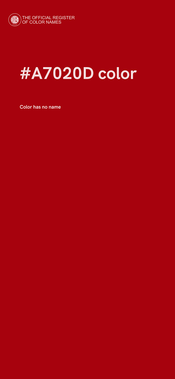 #A7020D color image