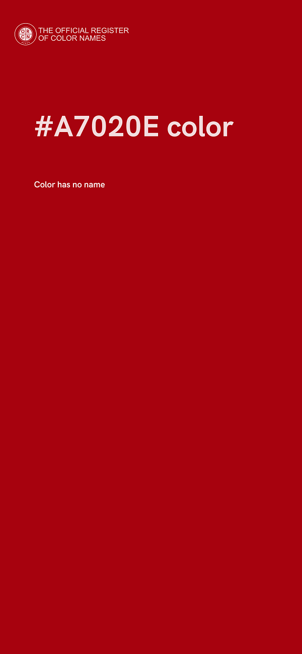 #A7020E color image
