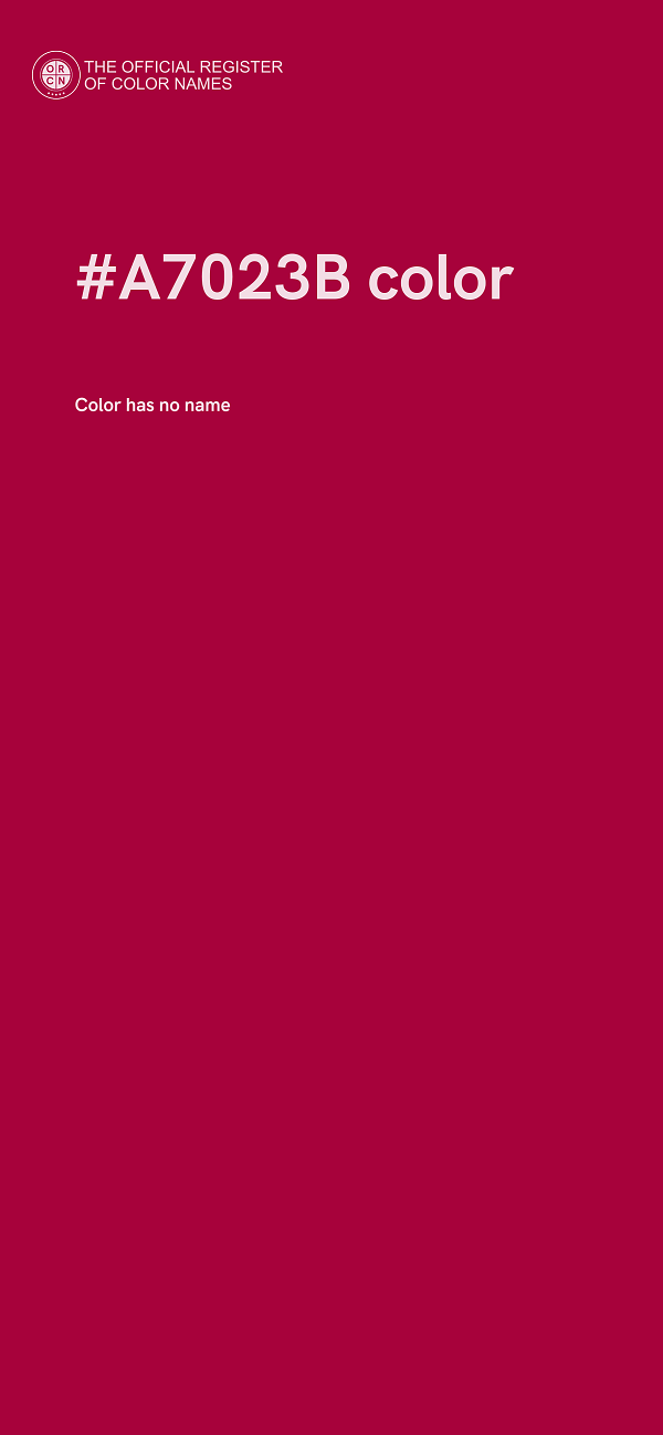#A7023B color image