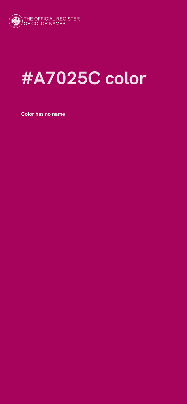 #A7025C color image
