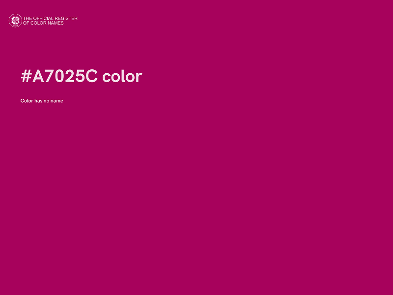 #A7025C color image