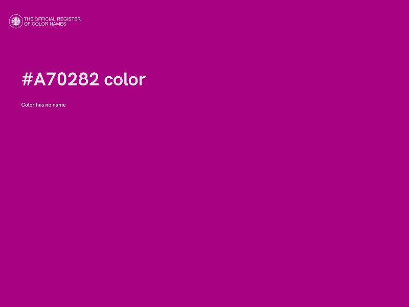 #A70282 color image