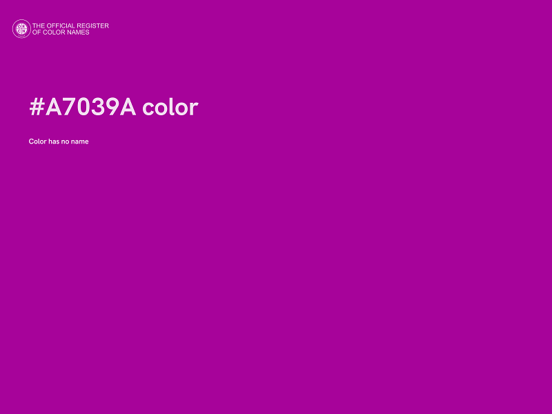#A7039A color image