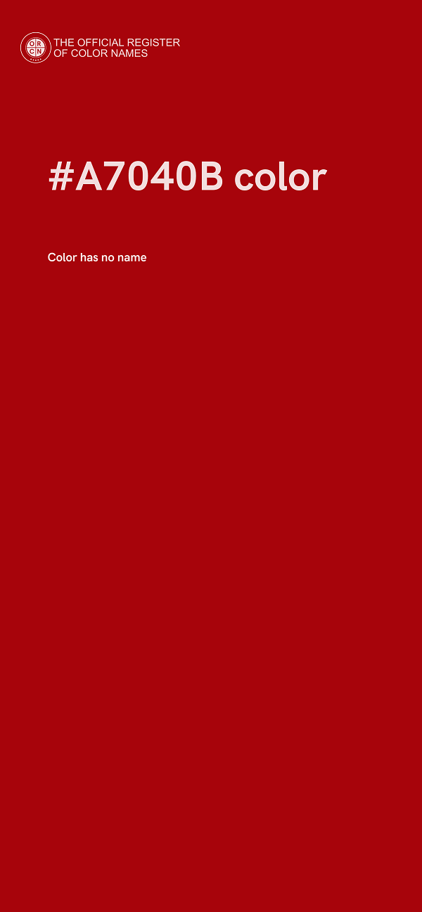 #A7040B color image