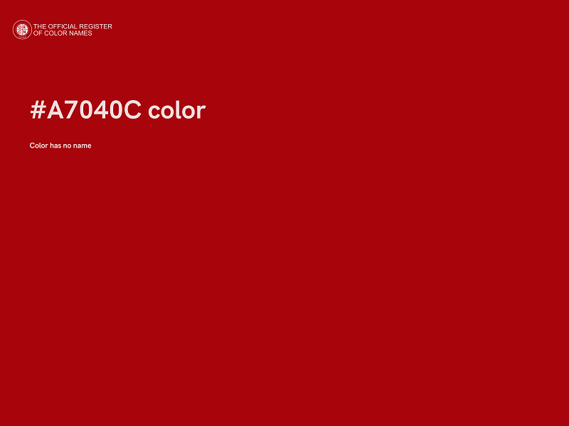 #A7040C color image