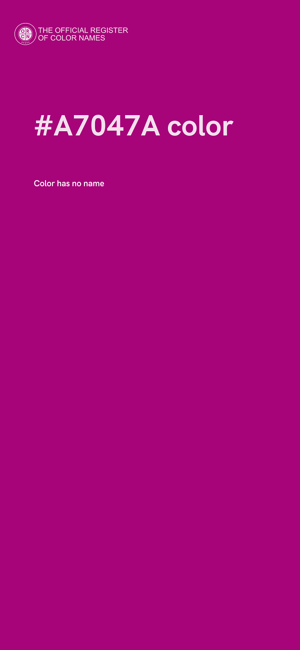 #A7047A color image