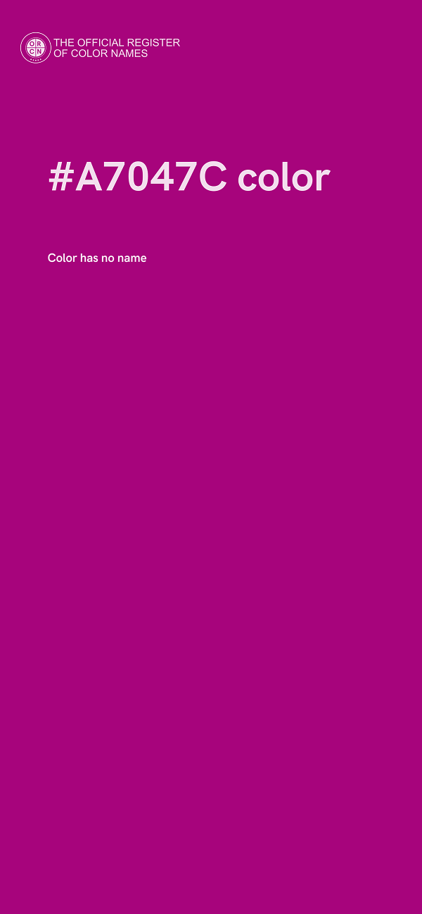 #A7047C color image