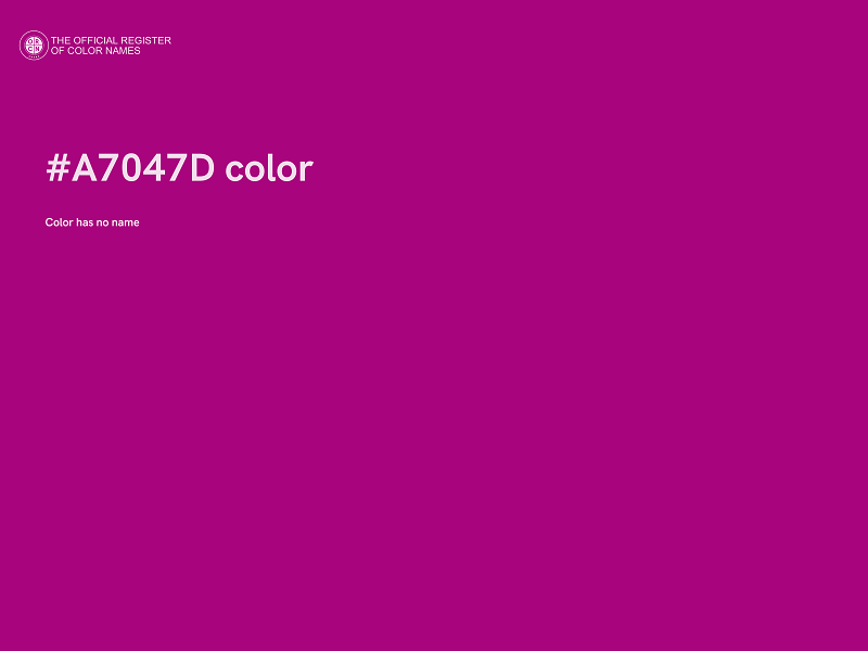 #A7047D color image