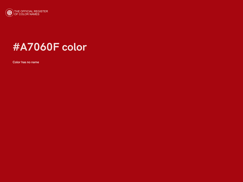 #A7060F color image