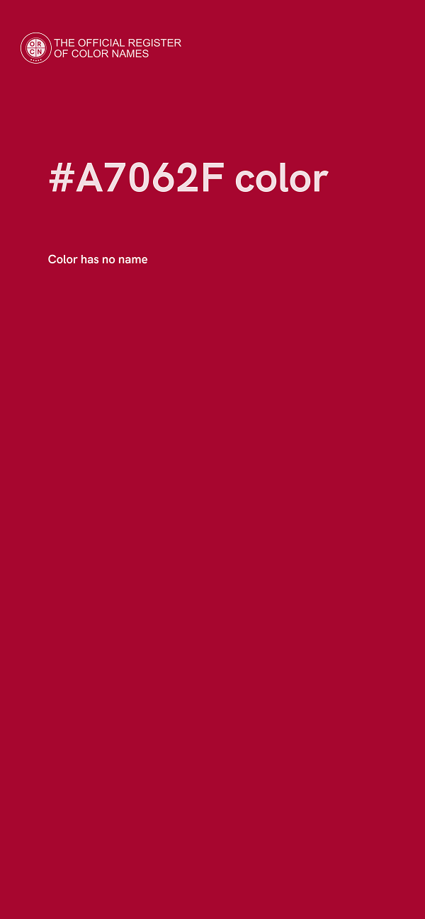 #A7062F color image