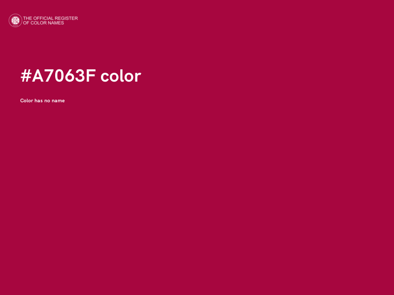 #A7063F color image