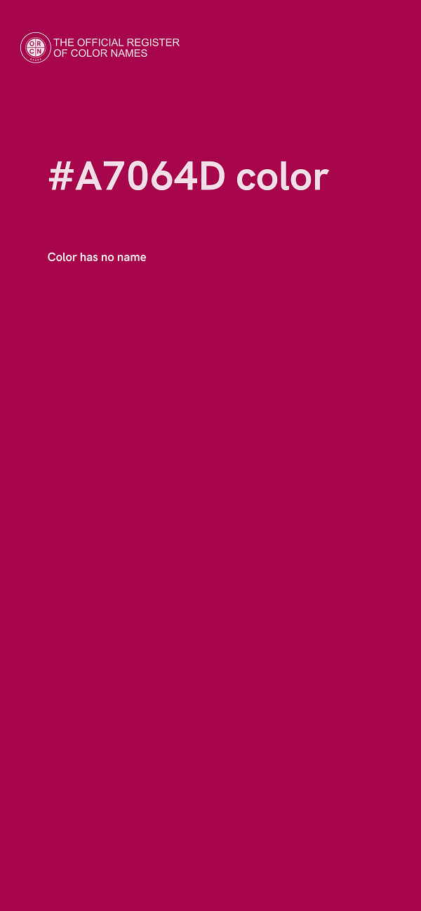 #A7064D color image