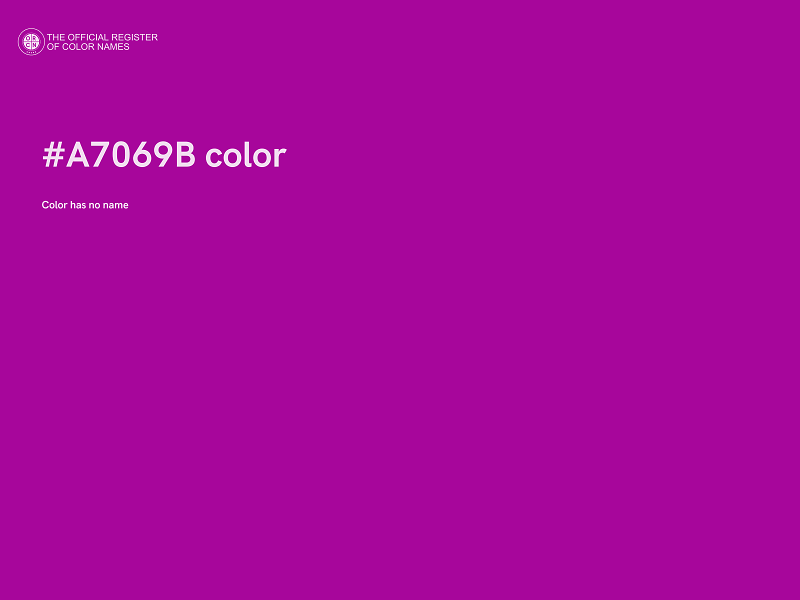 #A7069B color image
