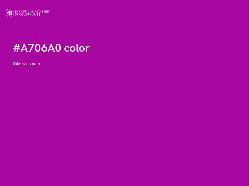 #A706A0 color image