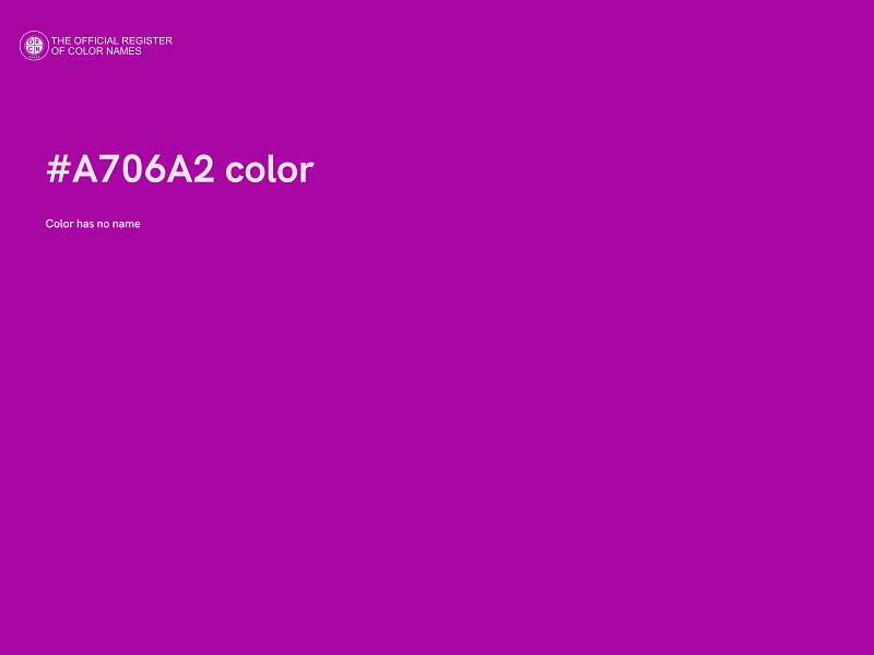 #A706A2 color image