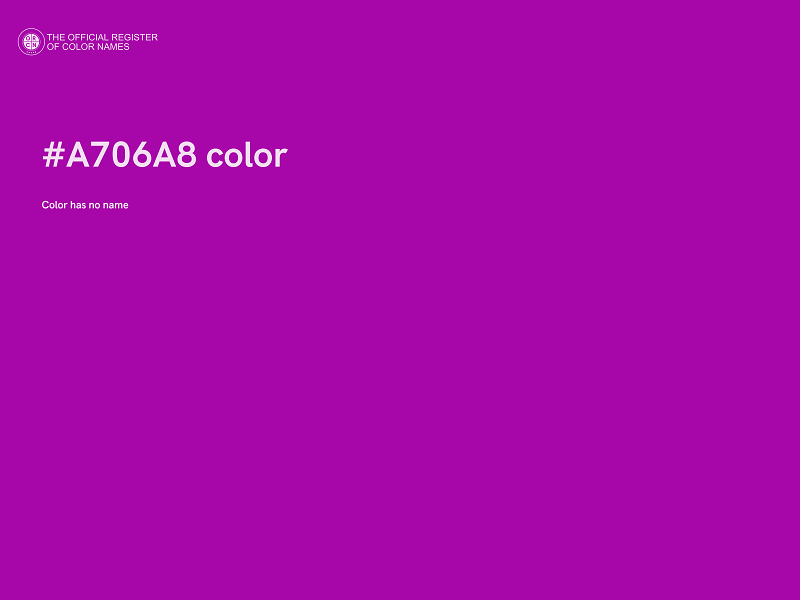 #A706A8 color image