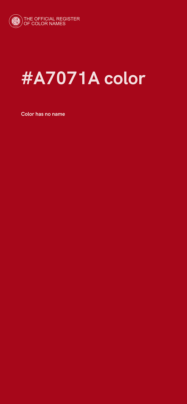#A7071A color image