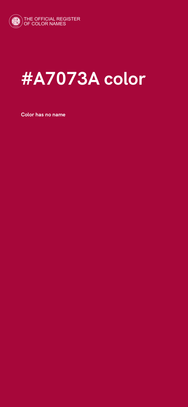 #A7073A color image