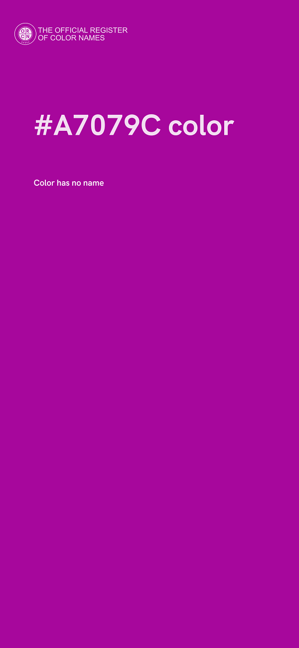 #A7079C color image