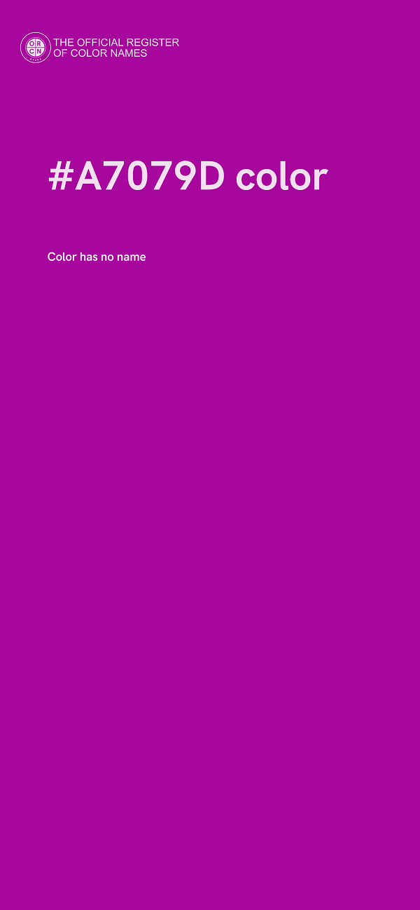 #A7079D color image
