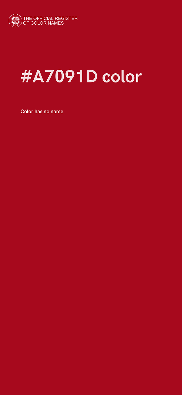 #A7091D color image