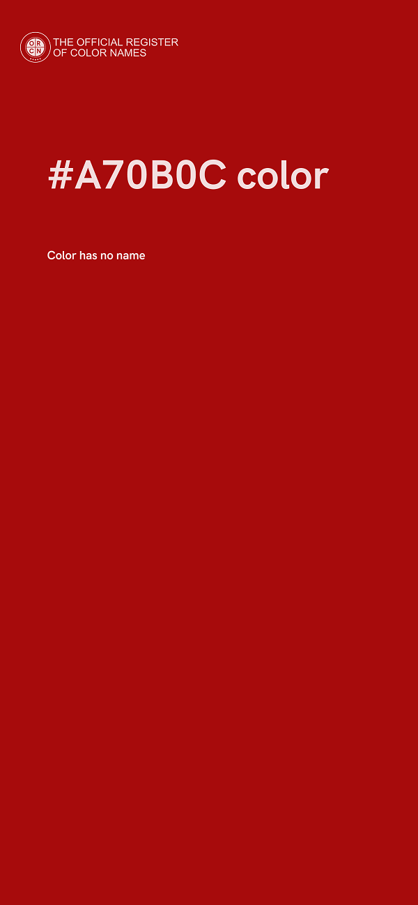 #A70B0C color image