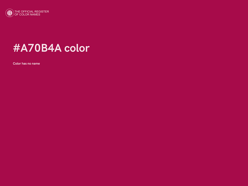 #A70B4A color image