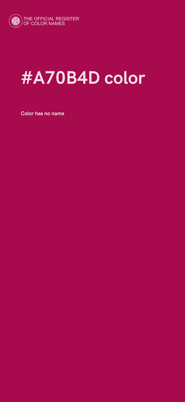 #A70B4D color image