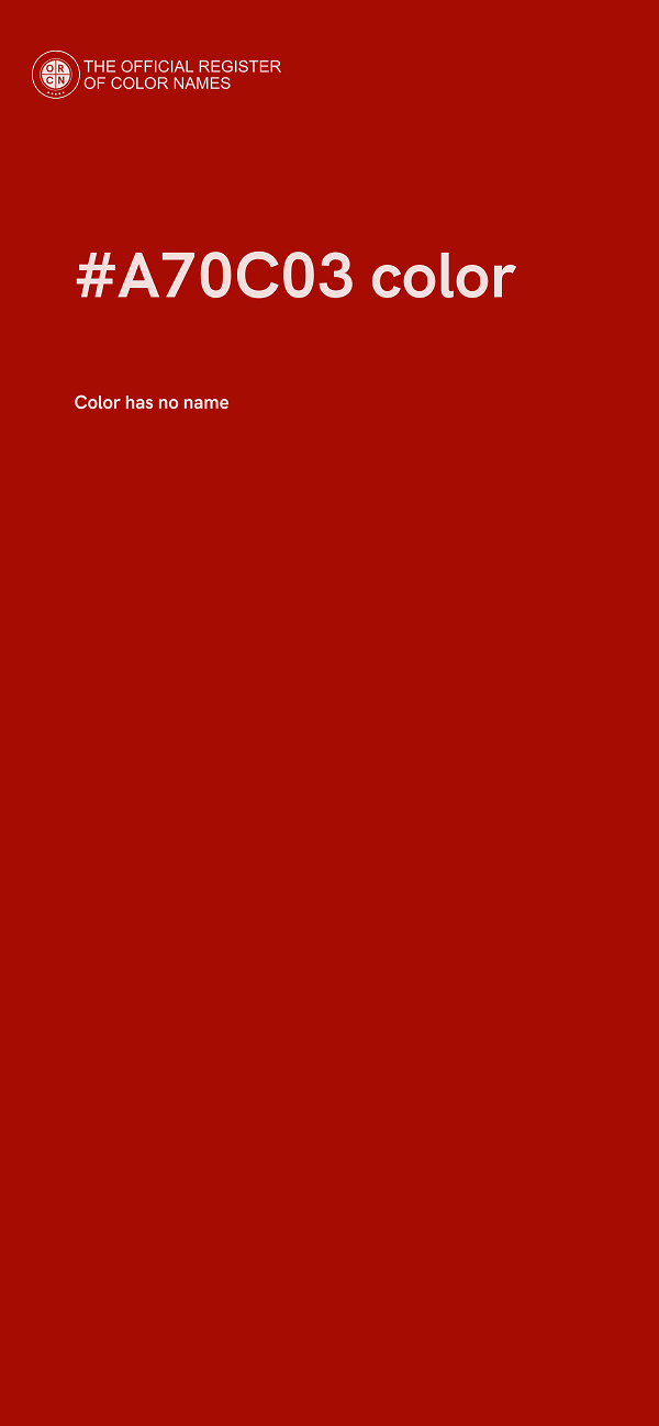 #A70C03 color image