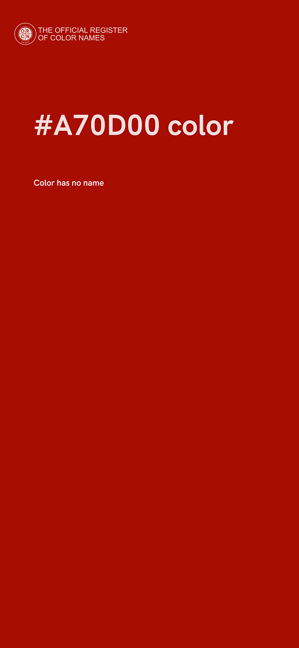 #A70D00 color image