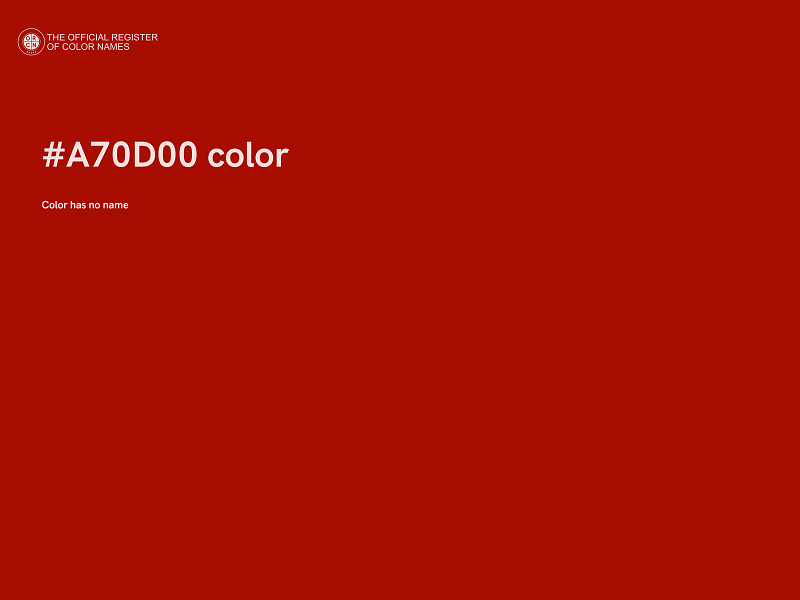 #A70D00 color image