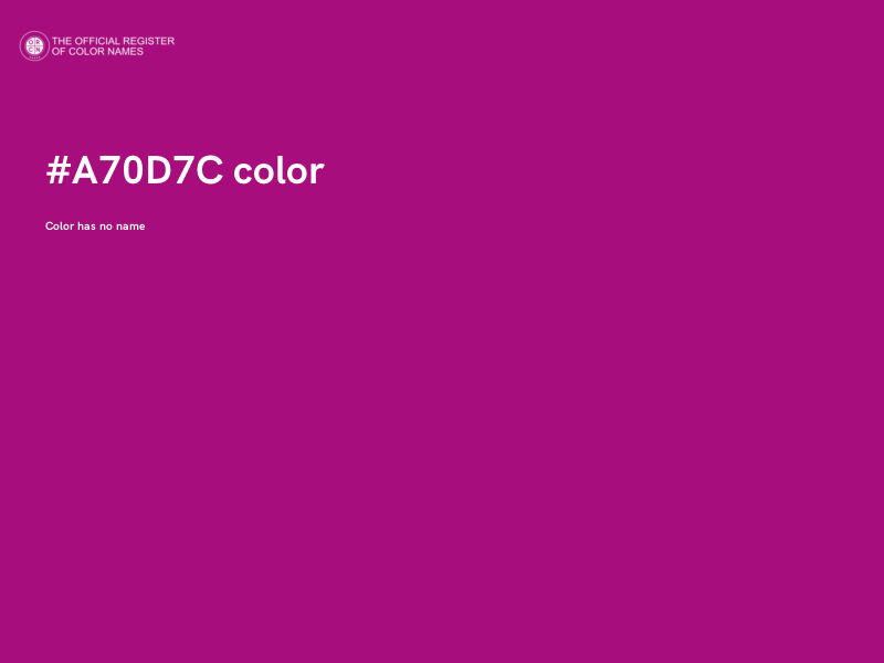 #A70D7C color image