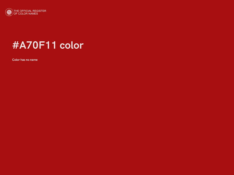 #A70F11 color image