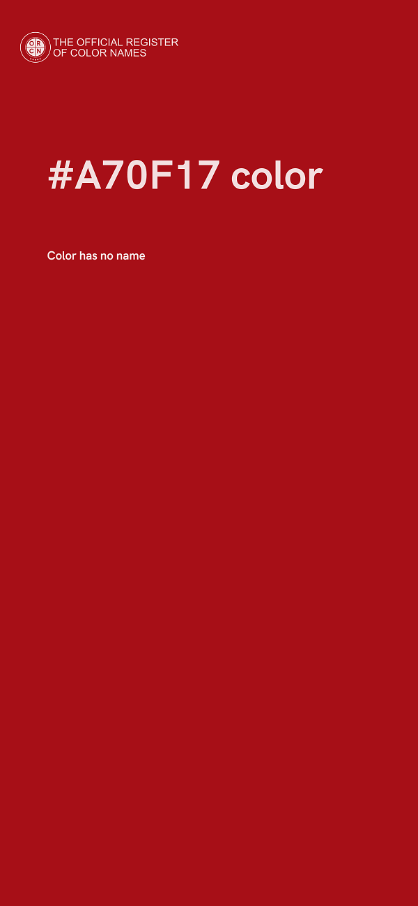 #A70F17 color image