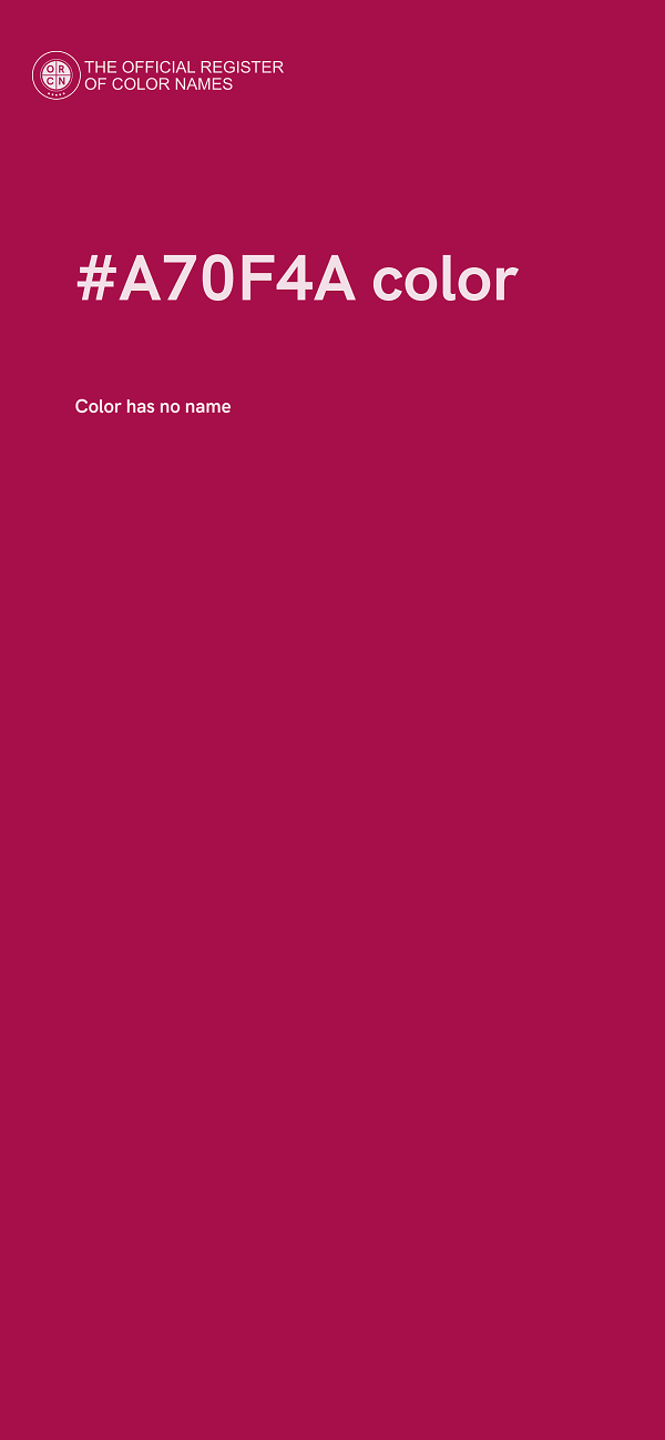 #A70F4A color image