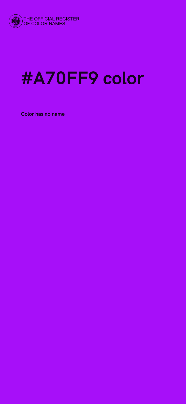 #A70FF9 color image
