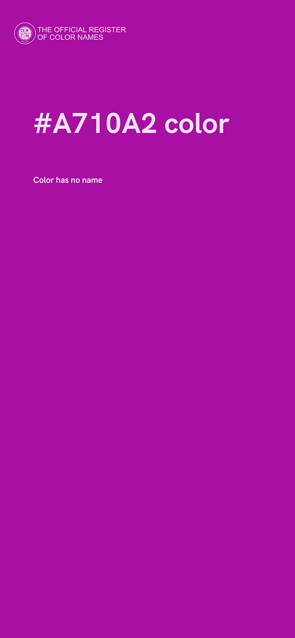 #A710A2 color image