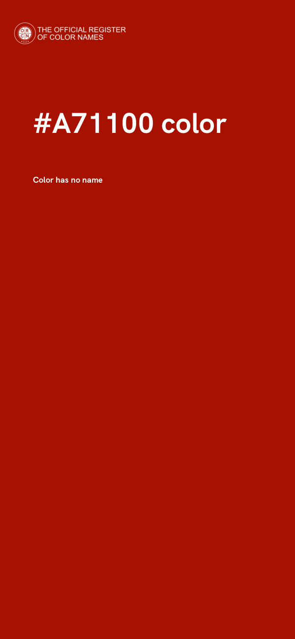 #A71100 color image
